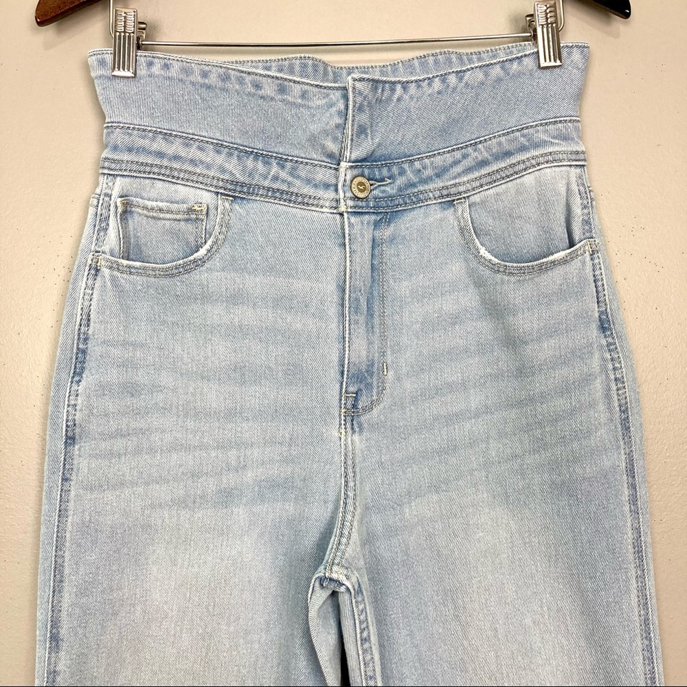 Hollister Ultra High Rise Mom Jeans Foldover Waist - Picture 3 of 9